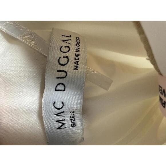 Mac Duggal One Sleeve Tuxedo Dress White Size 2 NWT - Picture 11 of 11